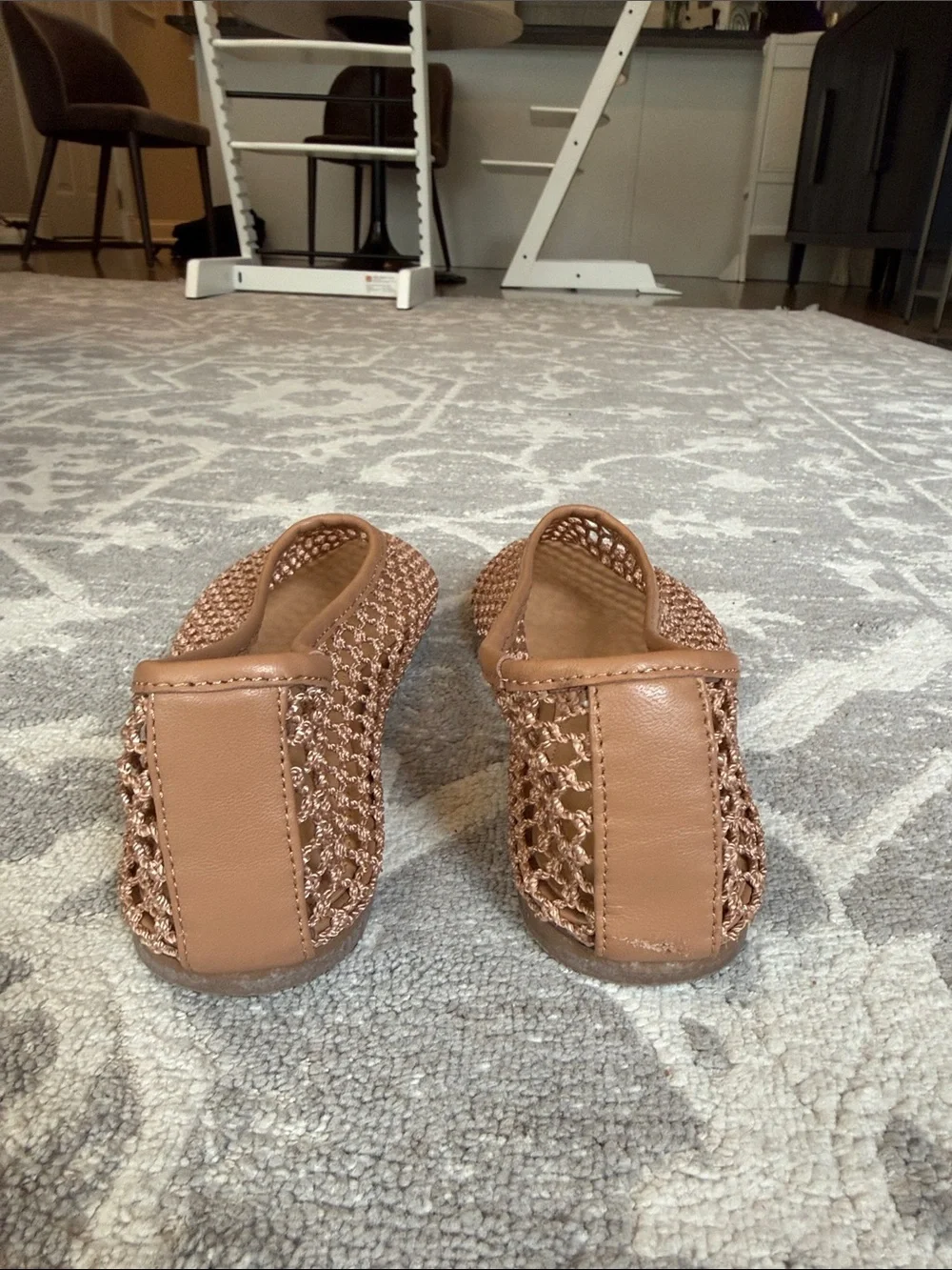 Marc Fisher Woven Slip-On Flats in Brown